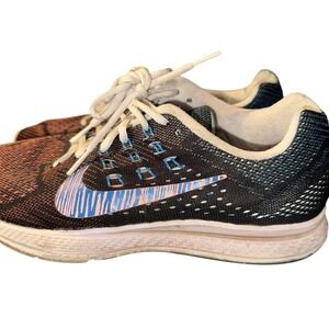 Nike Air Zoom Structure 19 Running Shoes Womens 9.5 Black Blue 723996-991 Good